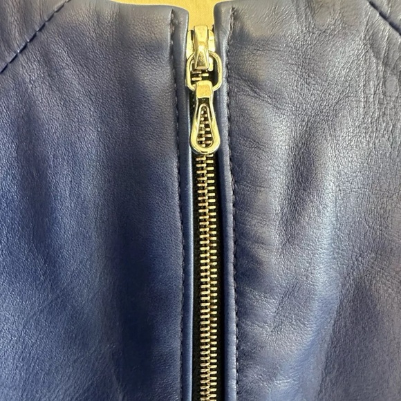 Gomez Gracia Leather Dress Women’s Size 8 Blue - Picture 7 of 12